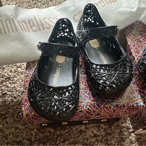 Mini Melissa Kids Black Jelly Shoes